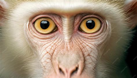 Premium Photo | A close up of a monkey's eyes
