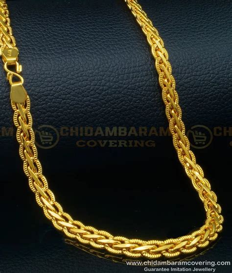 Buy One Gram Gold Plated Short Link Chain Boys Chain Design Online