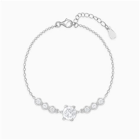 Silver Solitaire Grace Bracelet – GIVA
