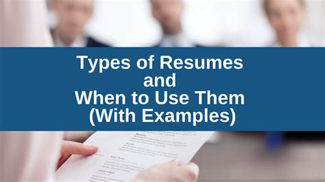 Types of Resumes and When to Use Them (With Examples) | NESC Staffing