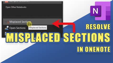 Image result for OneNote Misplaced Sections Error