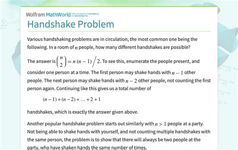 Handshake Math Problem Formula 的图像结果