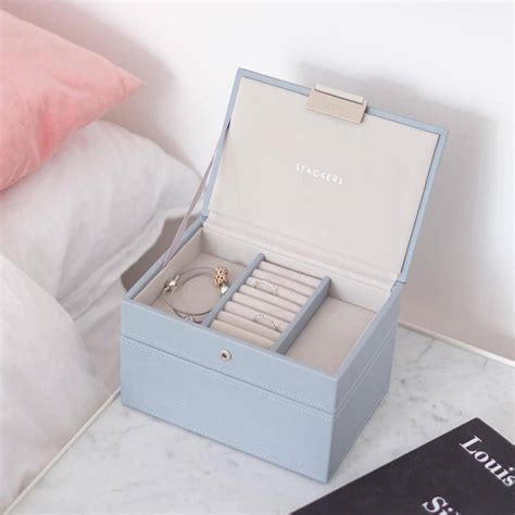 Stackers Small Jewellery Box Set - Dusky Blue