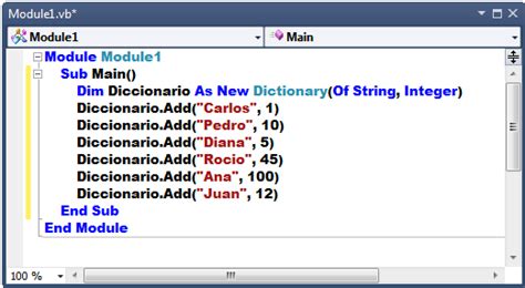 Dictionary VB.NET 的图像结果