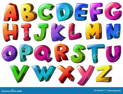 Letters of the alphabet stock vector. Illustration of education - 44934317