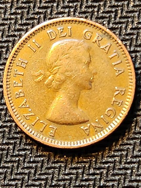 1953 Canada One Cent No Fold on Shoulder Queen Elizabeth II | eBay