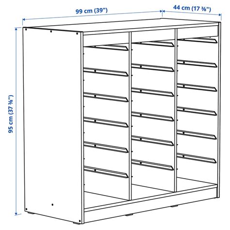 TROFAST frame, white/room divider, 99x44x95 cm (39x173/8x373/8") - IKEA