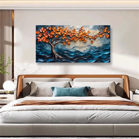 PYABL wall decor Tree of Life Canvas Wall Art Bedroom Wall Decor India ...