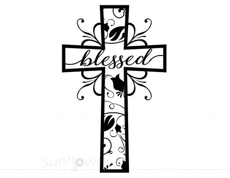 Mothers Face Clipart Black And White Cross