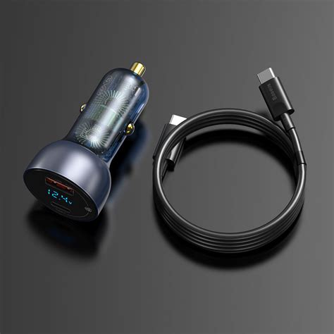 Baseus USB / USB Type C Car Charger 65 W 5 A SCP Quick Charge 4.0+ Pow ...