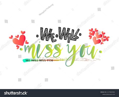 We Will Miss You Farewell Party Stock Illustration 2175803901 ...
