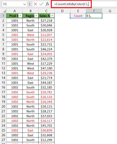 Count Color Cells Excel-Formula 的图像结果