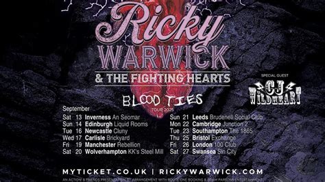 Ricky Warwick & The Fighting Hearts, Rebellion Manchester, 19 September ...