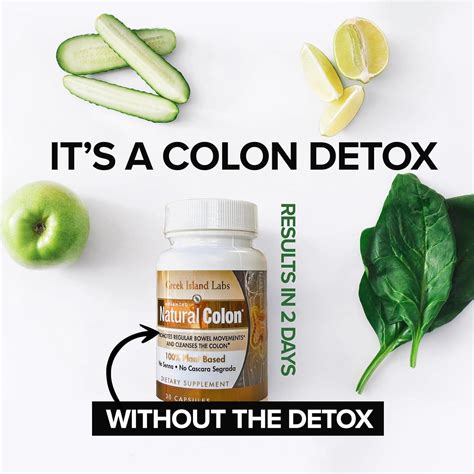Greek Island Labs Natural Colon Cleanse Supplements (30 Capsules) - Home Detox for Gas, Bloating ...