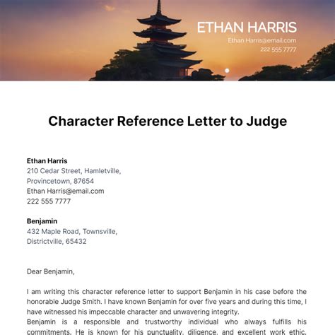 Character Reference Letter 的图像结果