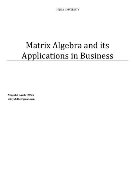 Image result for Matrix Algebra and Its Application Chapter Two
