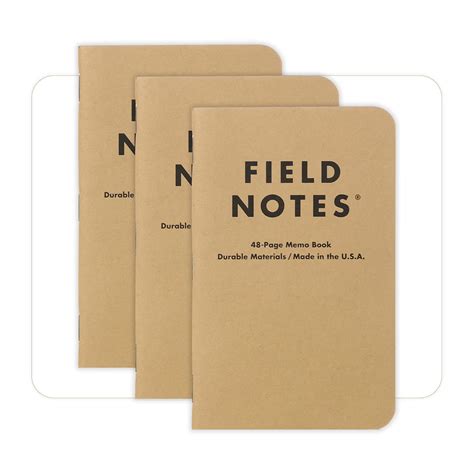 Field Notes 3.5"x5.5" Kraft Plain Memo Book, 48 pages (3-Pack) : Amazon ...