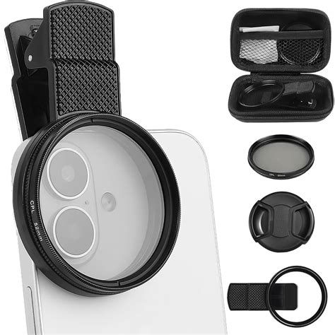 Buy CPL Filter for Mobile Set, 52mm Clip-On Polarizing Lens Filter Kit ...