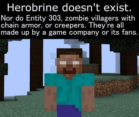 The Truth of Herobrine : r/MinecraftMemes
