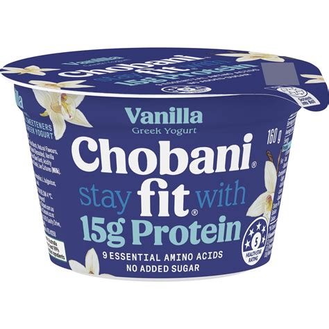 Chobani Fit Vanilla Greek Yogurt 160g | Woolworths