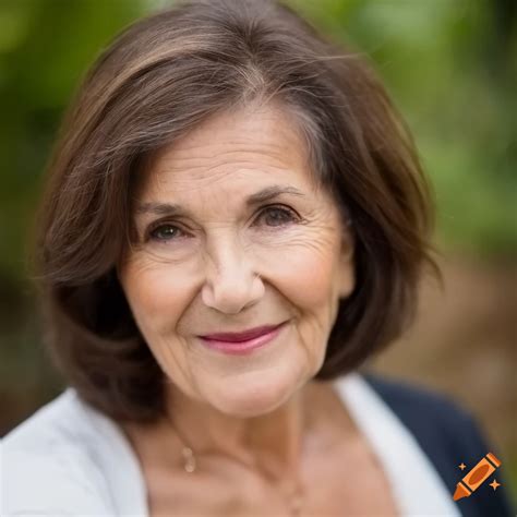 Portrait of a beautiful 70 year old woman on Craiyon