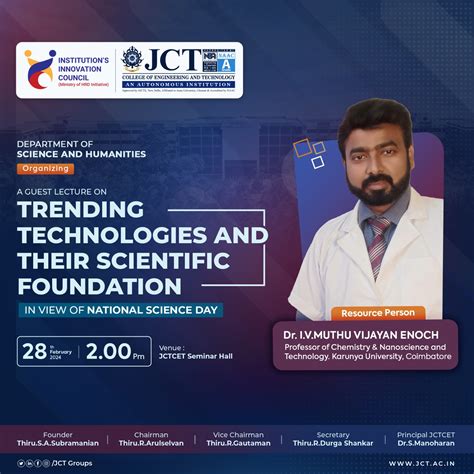 The National Science Day – JCT Engineering