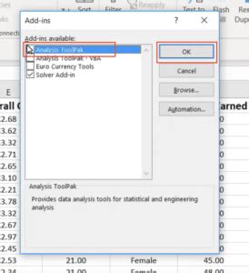 Image result for Adding Data Analysis ToolPak