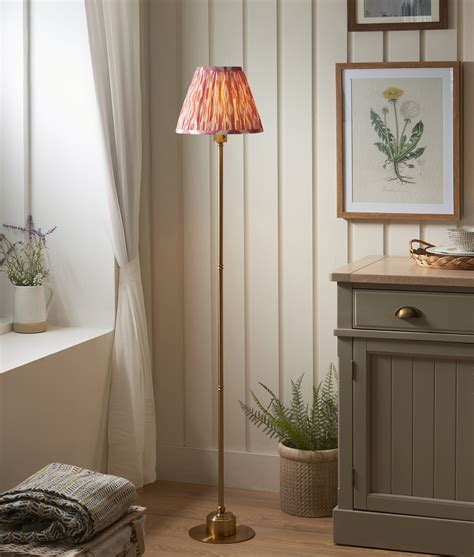 Traditional Design USB Rechargeable Floor Lamp - Brushed Brass