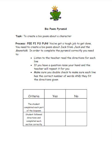 Image result for Bio Poem Examples