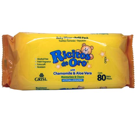 Ricitos de Oro Baby Wipes, Chamomile and Aloe Vera Refillable Baby ...