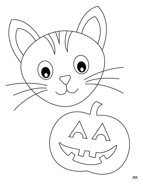 Halloween Cat Coloring Pages - 25 FREE Pages | Printabulls