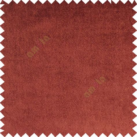 Sienna brown color complete plain designless velvet finished chenille ...