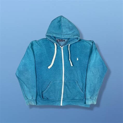 Polo Ralph Lauren Hoodie Faded teal colour way /... - Depop