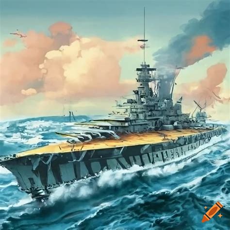 Japanese warships, planes, and tanks during world war ii on Craiyon