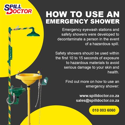 How to use emergency showers Design - SpillDoctor.co.za