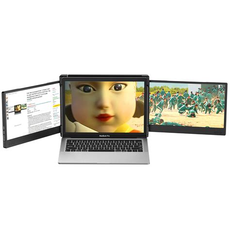 Buy Ficihp Triple Screen Laptop Monitor, 12’’ Portable Monitor for ...