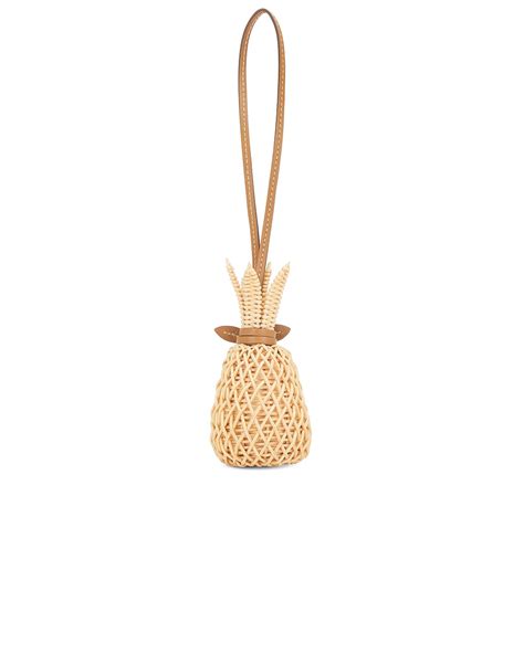 Miu Miu Pineapple Bag Keychain in Naturale | FWRD
