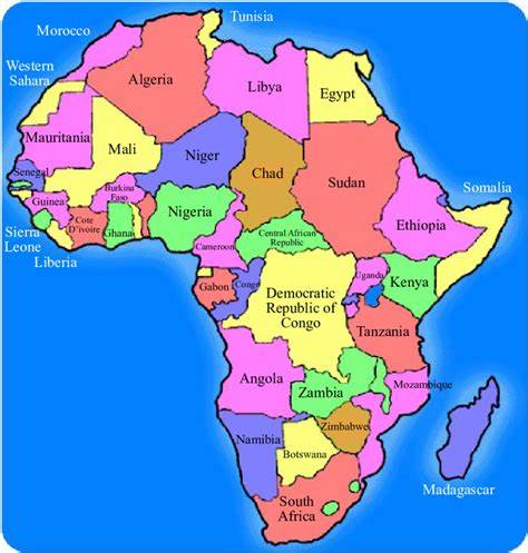 Map of Africa specifying regions and countries. 10550253 Vector Art at ...