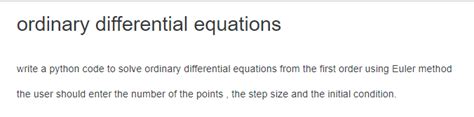 Image result for How to Write a Differential Equation in Python