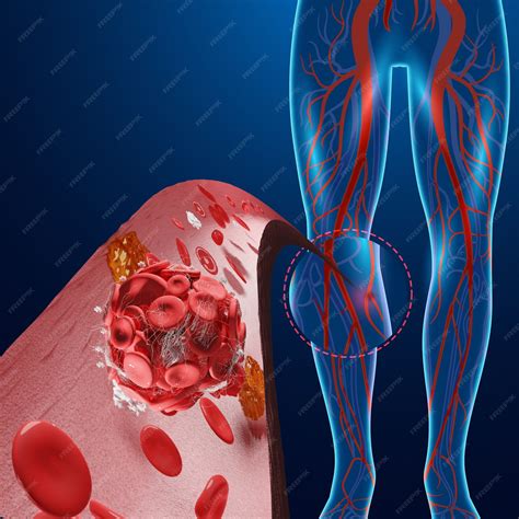 Enfermedad de los coágulos de sangre en las piernas. | Foto Premium