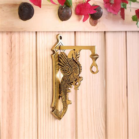 Brass Peacock Wall Mount Bracket – Vedansh Craft