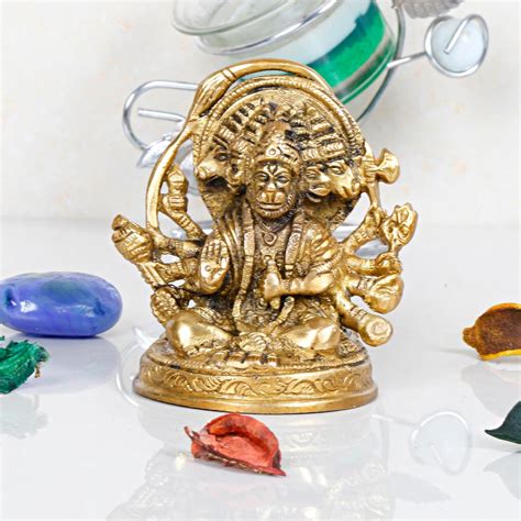 Buy Pick End Now Brass Panchmukhi Hanuman | Hanuman Murti Brass | Lord ...