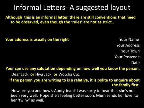 Informal Letter Layout 的图像结果