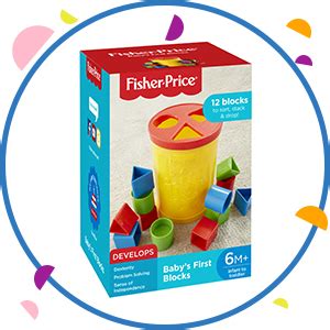 Buy Fisher Price Original Baby's Plastic First Blocks, To Sort, Stack ...
