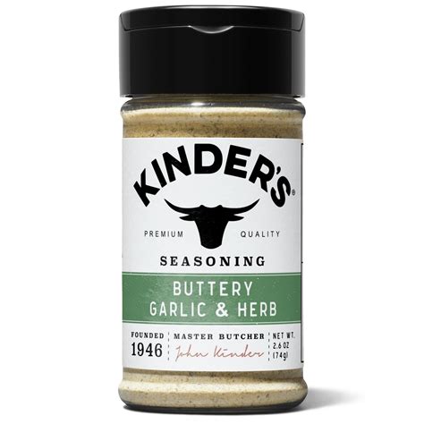 Kinder's Buttery Garlic and Herb Seasoning Blend with Butter, Garlic ...