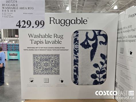 1837275 RUGGABLE WASHABLE AREA RUG 8 FT X 10 FT 429 99 - Costco East ...