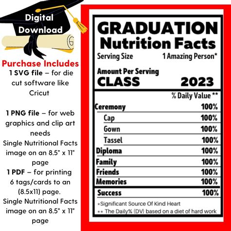 Graduate Svg Class Svg Graduation Nutrition Facts Svg Etsy Singapore ...