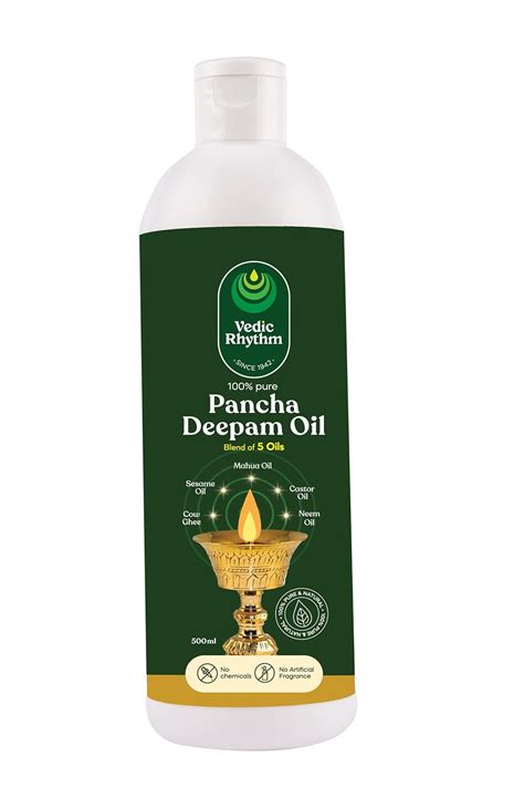 Vedic Rhythm 500ml Pancha Deepam Oil/Lamp/Pooja/Deepam Oil | Chemical ...