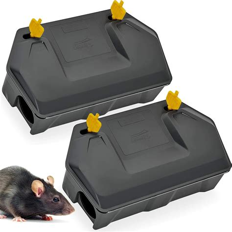 Rat Bait Station Outdoor Rodent Trap with Key Eliminates Rats Fast ...