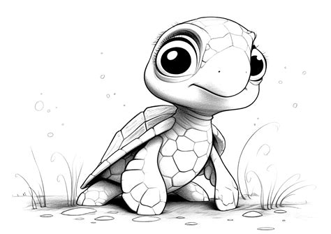 Sea Turtle Pencil Drawing